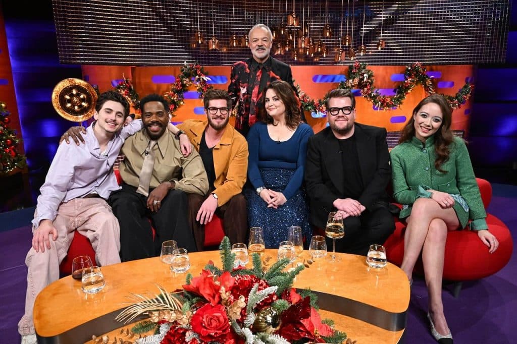 Chalamet, Garfield, y Corden, esta semana en “The Graham Norton Show”