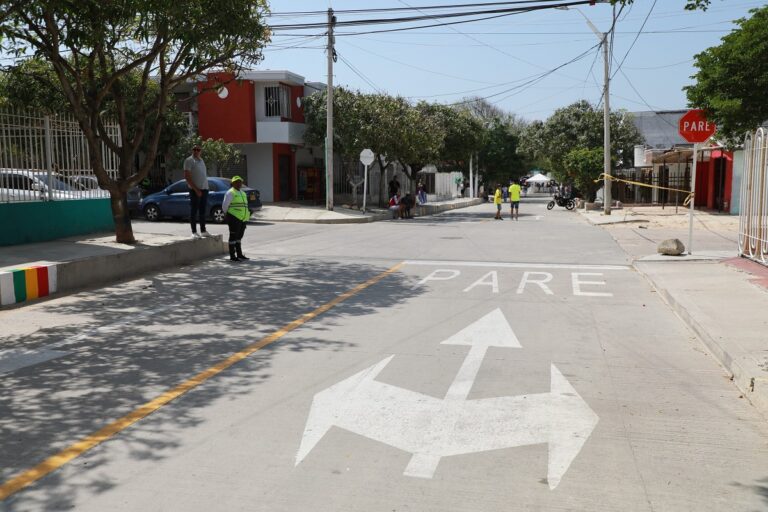 Las Palmas, barrio de Barranquilla que quedó 100% pavimentado Las Palmas, barrio de Barranquilla que quedó 100% pavimentado