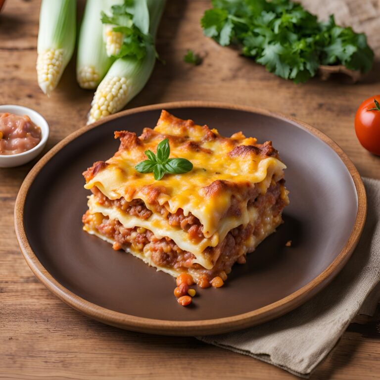 Receta fácil y deliciosa en 10 minutos: lasaña de maíz y carne Receta fácil y deliciosa en 10 minutos: lasaña de maíz y carne